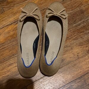 Rothy's Brown Ballet Flats with Gold Accent